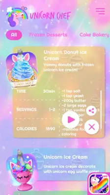 Unicorn Chef android App screenshot 1